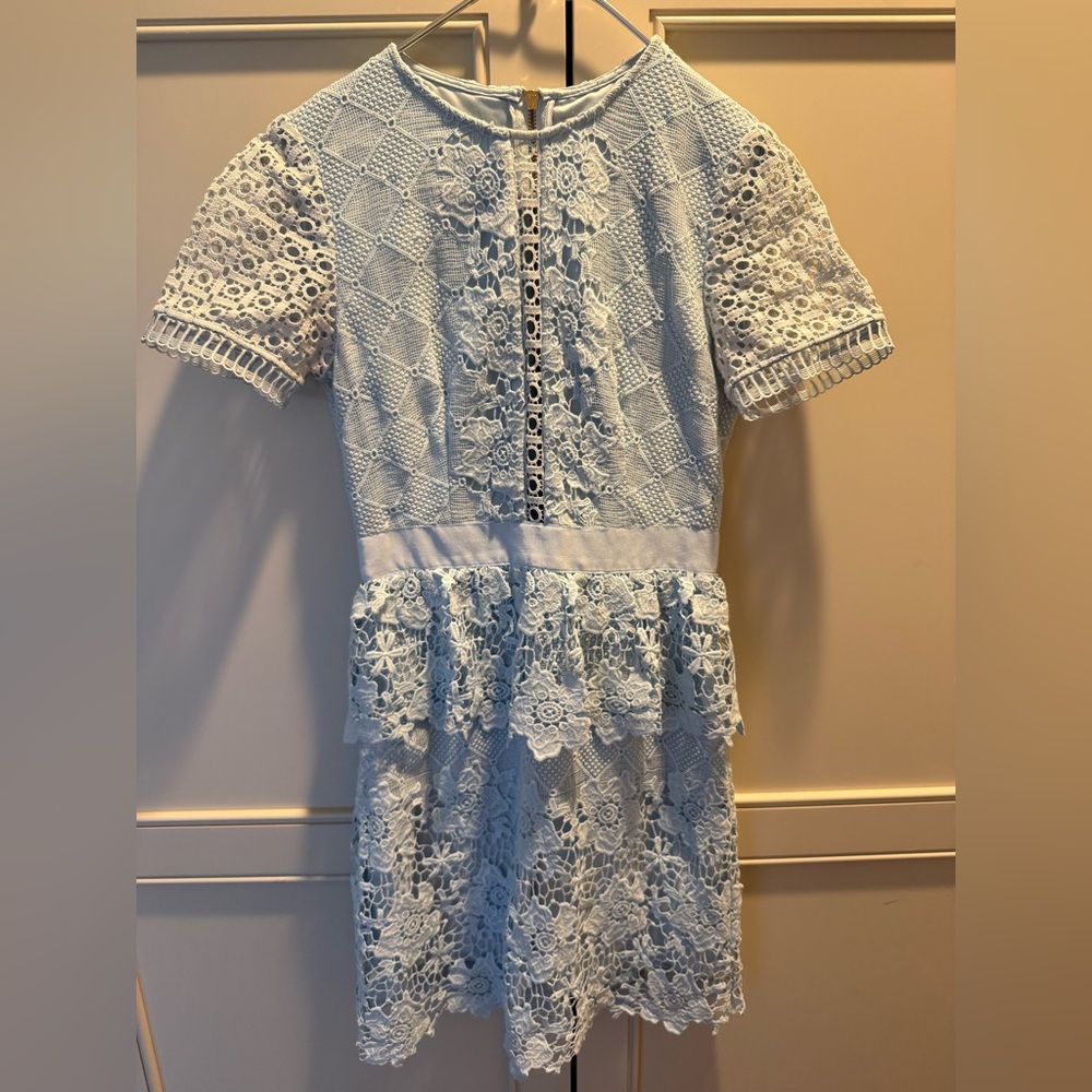 Ted Baker Light Blue Lace Dress with Satin Lining